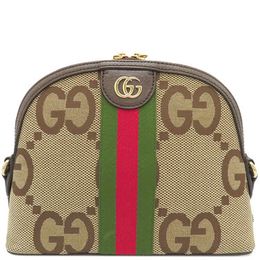 グッチ GUCCI オフィディア ジャンボGG 499621 ベージュ×エボニー GGキャンバス レザー ジャンボGGキャンバス ショルダーバッグ ゴールド金具 ウェブ ストライプ