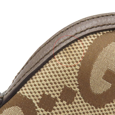 グッチ GUCCI オフィディア ジャンボGG 499621 ベージュ×エボニー GGキャンバス レザー ジャンボGGキャンバス ショルダーバッグ ゴールド金具 ウェブ ストライプ