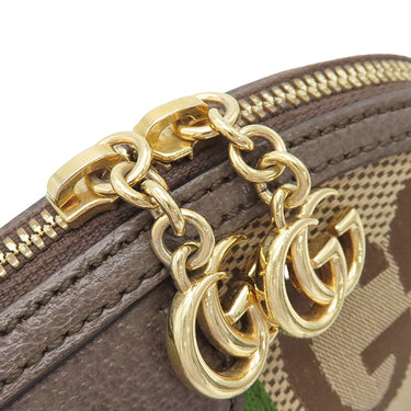 グッチ GUCCI オフィディア ジャンボGG 499621 ベージュ×エボニー GGキャンバス レザー ジャンボGGキャンバス ショルダーバッグ ゴールド金具 ウェブ ストライプ