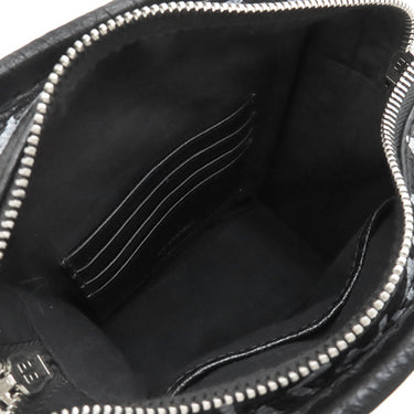 バレンシアガ BALENCIAGA バザール ショッパー XXS 513988 ブラック レザー 2WAYバッグ シルバー金具 グラフィティ 黒