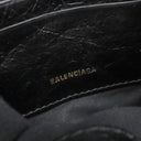 バレンシアガ BALENCIAGA バザール ショッパー XXS 513988 ブラック レザー 2WAYバッグ シルバー金具 グラフィティ 黒