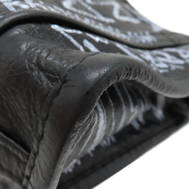 バレンシアガ BALENCIAGA バザール ショッパー XXS 513988 ブラック レザー 2WAYバッグ シルバー金具 グラフィティ 黒