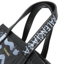 バレンシアガ BALENCIAGA バザール ショッパー XXS 513988 ブラック レザー 2WAYバッグ シルバー金具 グラフィティ 黒