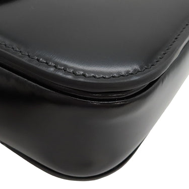 セリーヌ CELINE クラシック トリオンフ バッグ 187363BF4.38NO ブラック カーフ シャイニーカーフスキン ショルダーバッグ ゴールド金具 黒 フラップ 斜め掛け