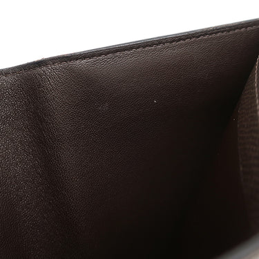 エルメス HERMES ベアンコンパクト エベンヌ ヴォーエプソン 二つ折り財布 ゴールド金具 こげ茶