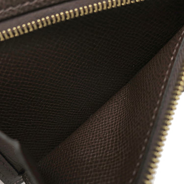 エルメス HERMES ベアンコンパクト エベンヌ ヴォーエプソン 二つ折り財布 ゴールド金具 こげ茶