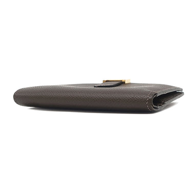 エルメス HERMES ベアンコンパクト エベンヌ ヴォーエプソン 二つ折り財布 ゴールド金具 こげ茶