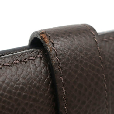 エルメス HERMES ベアンコンパクト エベンヌ ヴォーエプソン 二つ折り財布 ゴールド金具 こげ茶