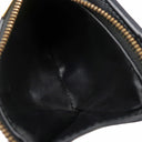ボッテガヴェネタ BOTTEGA VENETA マキシイントレチャート コンパクト ウォレット 706010 ブラック ラムスキン 二つ折り財布 ゴールド金具 黒 ミニ財布
