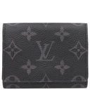 ルイヴィトン LOUIS VUITTON アンヴェロップ カルト ドゥ ヴィジット M12874 モノグラムエクリプス レザー モノグラムエクリプスキャンバス カードケース シルバー金具 黒