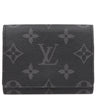 ルイヴィトン LOUIS VUITTON アンヴェロップ カルト ドゥ ヴィジット M12874 モノグラムエクリプス レザー モノグラムエクリプスキャンバス カードケース シルバー金具 黒