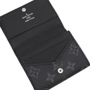 ルイヴィトン LOUIS VUITTON アンヴェロップ カルト ドゥ ヴィジット M12874 モノグラムエクリプス レザー モノグラムエクリプスキャンバス カードケース シルバー金具 黒
