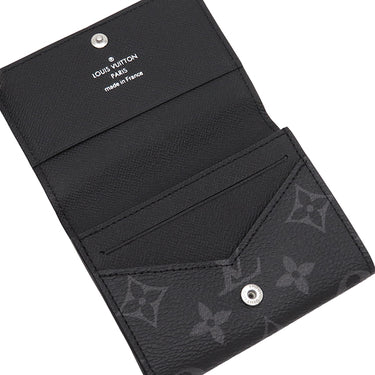 ルイヴィトン LOUIS VUITTON アンヴェロップ カルト ドゥ ヴィジット M12874 モノグラムエクリプス レザー モノグラムエクリプスキャンバス カードケース シルバー金具 黒