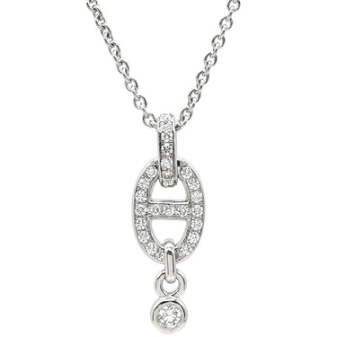 エルメス HERMES シェーヌダンクル アンシェネ ホワイトゴールド K18WG ダイヤモンド ネックレス 18K 750AU WG ダイヤモンド 29石