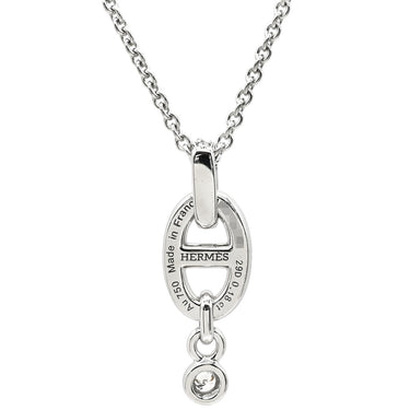 エルメス HERMES シェーヌダンクル アンシェネ ホワイトゴールド K18WG ダイヤモンド ネックレス 18K 750AU WG ダイヤモンド 29石