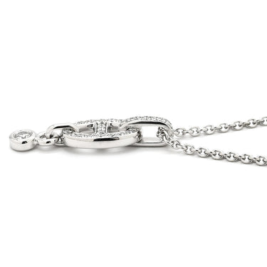 エルメス HERMES シェーヌダンクル アンシェネ ホワイトゴールド K18WG ダイヤモンド ネックレス 18K 750AU WG ダイヤモンド 29石