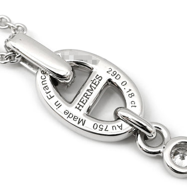 エルメス HERMES シェーヌダンクル アンシェネ ホワイトゴールド K18WG ダイヤモンド ネックレス 18K 750AU WG ダイヤモンド 29石