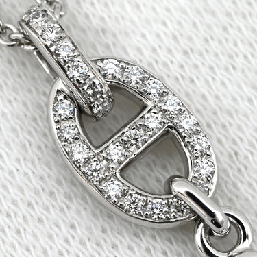 エルメス HERMES シェーヌダンクル アンシェネ ホワイトゴールド K18WG ダイヤモンド ネックレス 18K 750AU WG ダイヤモンド 29石