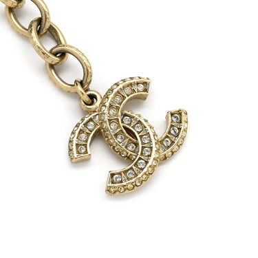 シャネル CHANEL ココマーク パール ゴールド×ホワイト GP フェイクパール ラインストーン ブレスレット CC