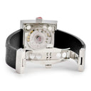 腕時計 アランシルベスタイン ALAIN SILBERSTEIN ペイブ GMT VG11 自動巻き メンズ ブラック 黒 デイト シースルーバック 角型 限定