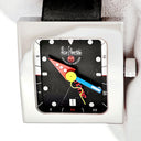 腕時計 アランシルベスタイン ALAIN SILBERSTEIN ペイブ GMT VG11 自動巻き メンズ ブラック 黒 デイト シースルーバック 角型 限定