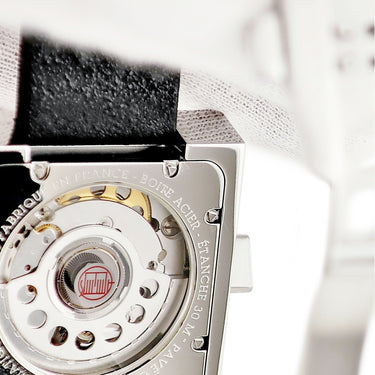 腕時計 アランシルベスタイン ALAIN SILBERSTEIN ペイブ GMT VG11 自動巻き メンズ ブラック 黒 デイト シースルーバック 角型 限定