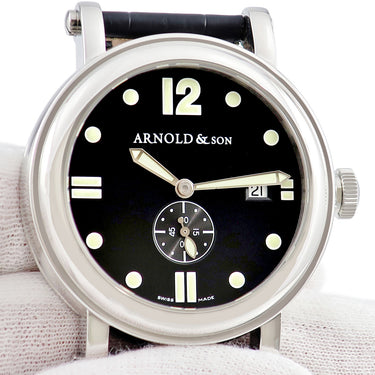 腕時計 アーノルド＆サン Arnold & Son H.M.S C.O.S.C. 1H2AS.BO1A.L13B 自動巻き メンズ デイト スモールセコンド 黒 クロノメーター 限定