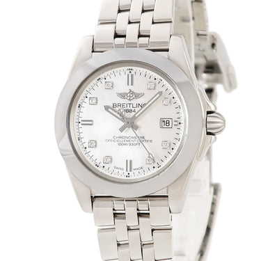 腕時計 ブライトリング BREITLING ギャラクティック 32 スリーク W71330121A1A1 クオーツ レディース 純正8Pダイヤ シェル デイト