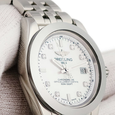 腕時計 ブライトリング BREITLING ギャラクティック 32 スリーク W71330121A1A1 クオーツ レディース 純正8Pダイヤ シェル デイト