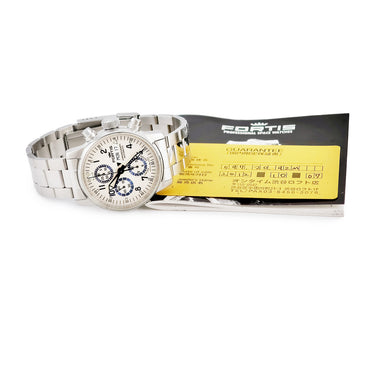 腕時計 フォルティス Fortis フリーガー クラシック クロノグラフ 597.20.92M 597.20.141 自動巻き メンズ アイボリー 限定