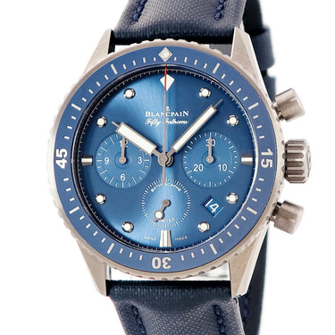 腕時計 ブランパン BLANCPAIN フィフティファゾムス バチスカーフ フライバック クロノグラフ 5200-0240-O52A 自動巻き メンズ 青 限定
