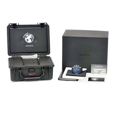 腕時計 ブランパン BLANCPAIN フィフティファゾムス バチスカーフ フライバック クロノグラフ 5200-0240-O52A 自動巻き メンズ 青 限定