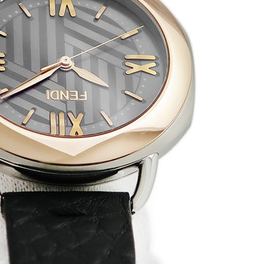 腕時計 フェンディ FENDI セレリア 36MM F8022360H0N クオーツ メンズ レディース 新品同様 ゴールド グレー