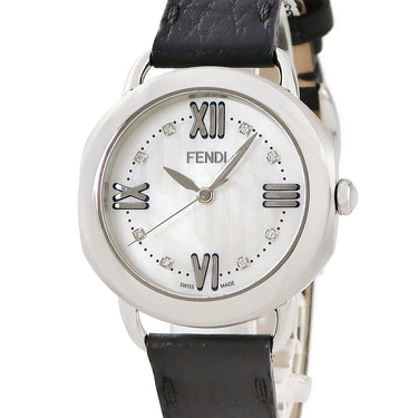 腕時計 フェンディ FENDI セレリア 36MM F8020345H0DIN クオーツ メンズ レディース 新品同様 純正ダイヤ シェル 白
