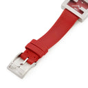 腕時計 フェンディ FENDI マニア レクタンギュラー F100101901 クオーツ レディース 未使用 ズッカフェイス 純正ダイヤ シルバー 赤