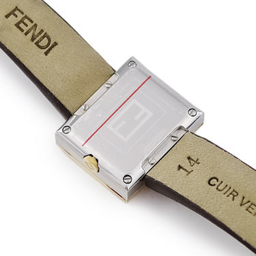 腕時計 フェンディ FENDI マニア レクタンギュラー F100202301 クオーツ レディース 未使用 ズッカフェイス 純正ダイヤ シェル 緑