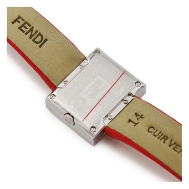 腕時計 フェンディ FENDI マニア レクタンギュラー F100101901 クオーツ レディース 未使用 ズッカフェイス 純正ダイヤ シルバー 赤