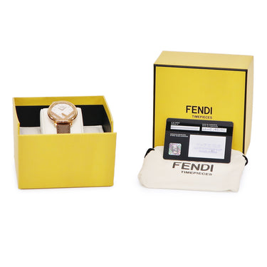 腕時計 フェンディ FENDI エフ イズ フェンディ ラナウェイ 36MM F710534021 クオーツ レディース 未使用 ゴールド 白