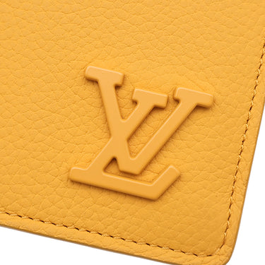 ルイヴィトン LOUIS VUITTON ポルトフォイユ ブラザ NM M81811 サフラン グレインレザー 長財布 黄色 二つ折り LVアエログラム