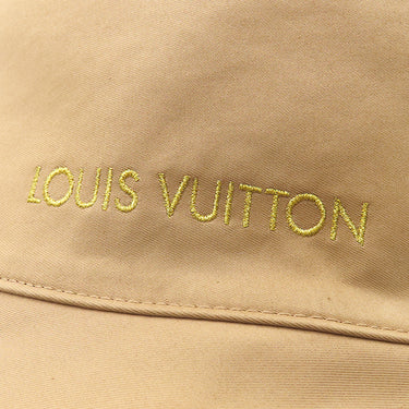 ルイヴィトン LOUIS VUITTON デイリーグラム M7164M ノワール×ベージュ コットン ハット ゴールド金具 黒 ベージュ リバーシブル 帽子