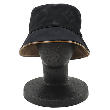 ルイヴィトン LOUIS VUITTON デイリーグラム M7164M ノワール×ベージュ コットン ハット ゴールド金具 黒 ベージュ リバーシブル 帽子