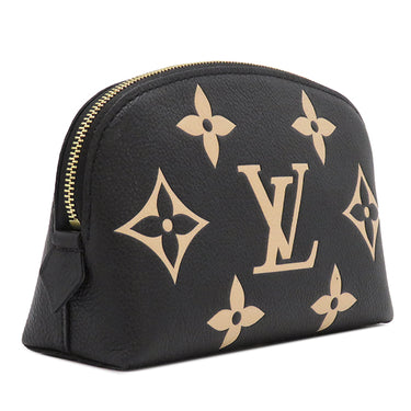 ルイヴィトン LOUIS VUITTON ポシェット コスメティック M59086 ノワール×ベージュ モノグラムアンプラント ポーチ ゴールド金具 黒 バイカラー