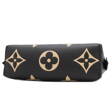 ルイヴィトン LOUIS VUITTON ポシェット コスメティック M59086 ノワール×ベージュ モノグラムアンプラント ポーチ ゴールド金具 黒 バイカラー