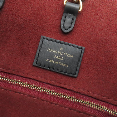 ルイヴィトン LOUIS VUITTON オンザゴー MM M45495 ブラック×ベージュ モノグラムアンプラント トートバッグ ゴールド金具 ショルダー 黒 バイカラー