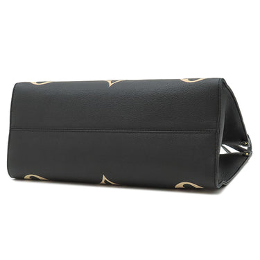 ルイヴィトン LOUIS VUITTON オンザゴー MM M45495 ブラック×ベージュ モノグラムアンプラント トートバッグ ゴールド金具 ショルダー 黒 バイカラー