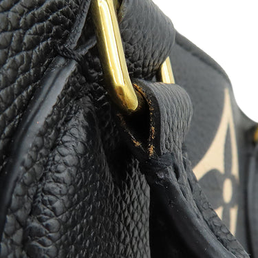 ルイヴィトン LOUIS VUITTON オンザゴー MM M45495 ブラック×ベージュ モノグラムアンプラント トートバッグ ゴールド金具 ショルダー 黒 バイカラー