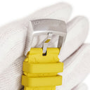 ルイヴィトン LOUIS VUITTON タンブール用 ラバーバンド M イエロー ラバー ステンレススチール 腕時計パーツ 純正 ワンタッチ 替え ベルト 純正SS製尾錠付き モノグラム 21mm イエロー 黄