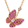 ヴァンクリーフアーペル Van Cleef & Arpels ドゥ パピヨン ペンダント VCARO3M200 ピンクXローズゴールド K18PG ピンクサファイヤ ダイヤモンド K18WG ネックレス ピンクゴールド 18K ピンクサファイア ダイヤモンド