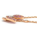 ヴァンクリーフアーペル Van Cleef & Arpels ドゥ パピヨン ペンダント VCARO3M200 ピンクXローズゴールド K18PG ピンクサファイヤ ダイヤモンド K18WG ネックレス ピンクゴールド 18K ピンクサファイア ダイヤモンド