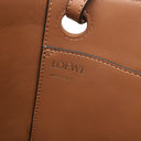 ロエベ LOEWE アナグラム トート ミニ A717S74X01 エクリュ×タン キャンバス レザー 2WAYバッグ ゴールド金具 茶 ハンドバッグ ショルダー